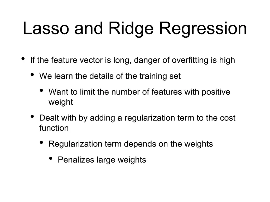 lasso and ridge regression