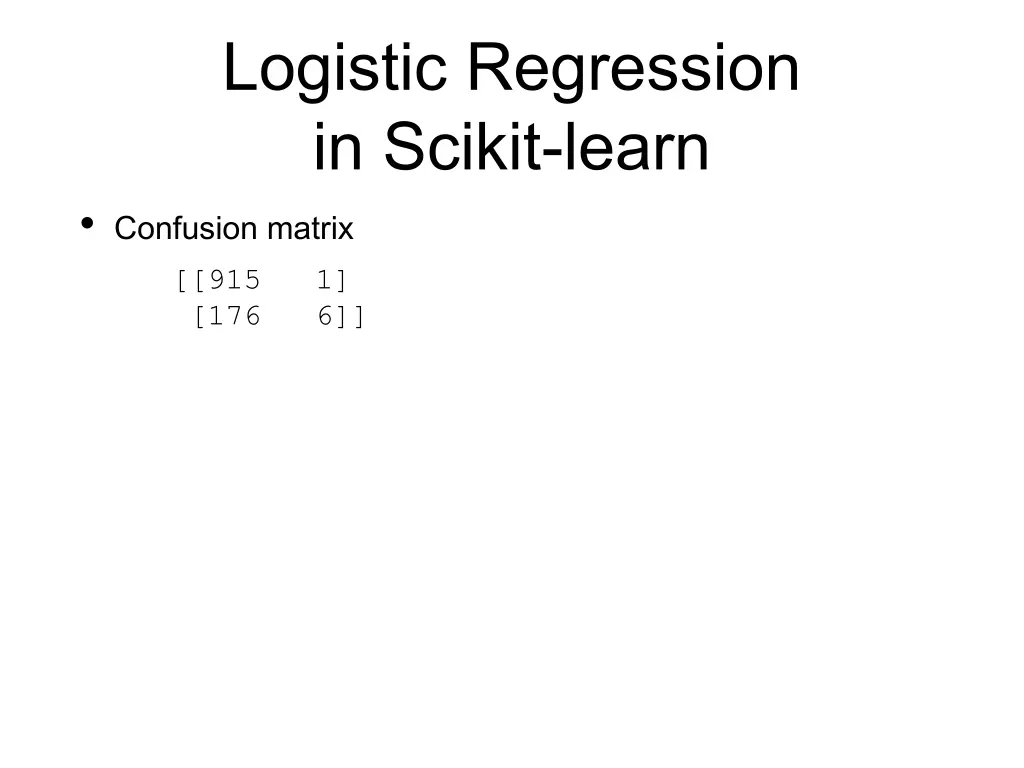 logistic regression in scikit learn confusion