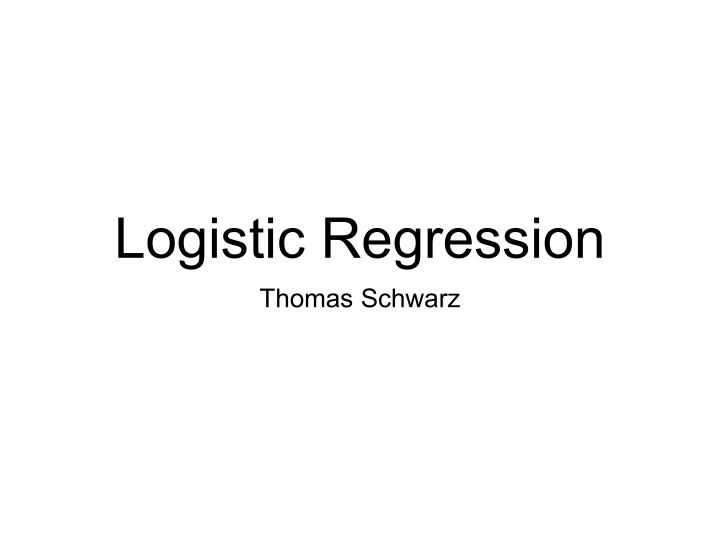 logistic regression