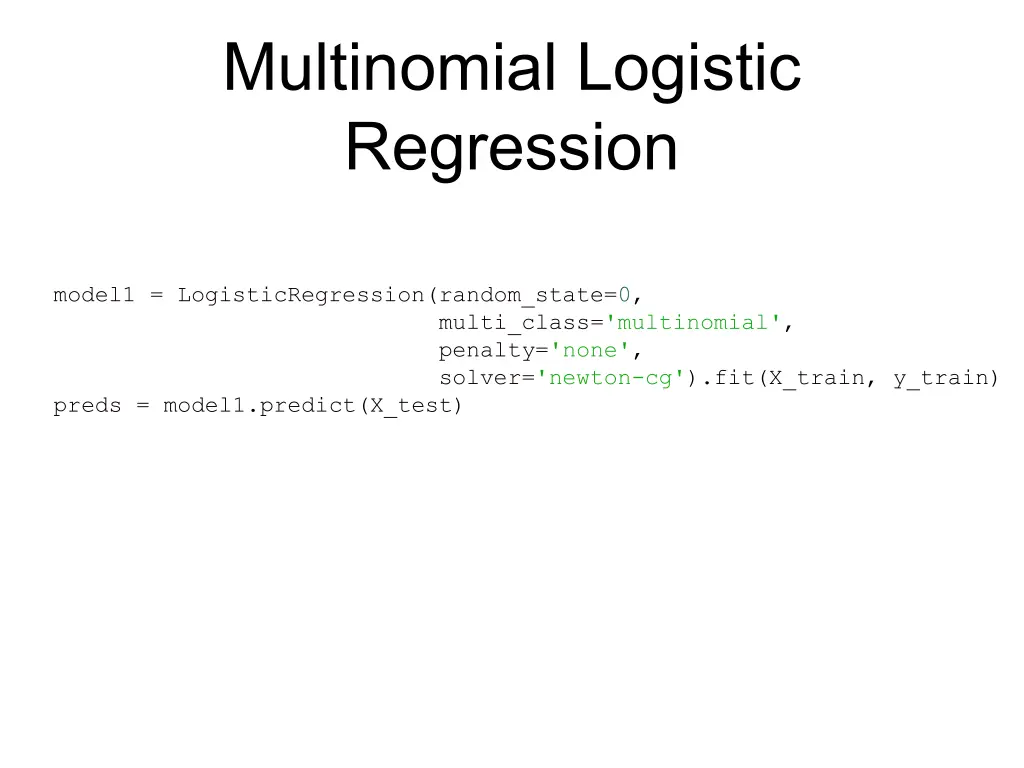 multinomial logistic regression