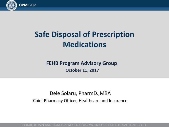 safe disposal of prescription medications