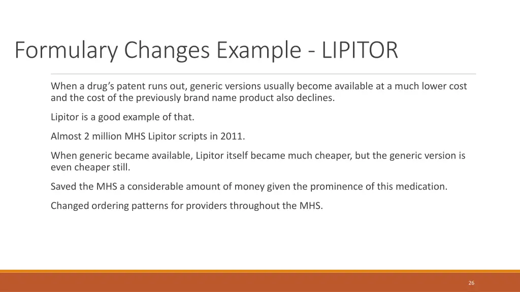 formulary changes example lipitor