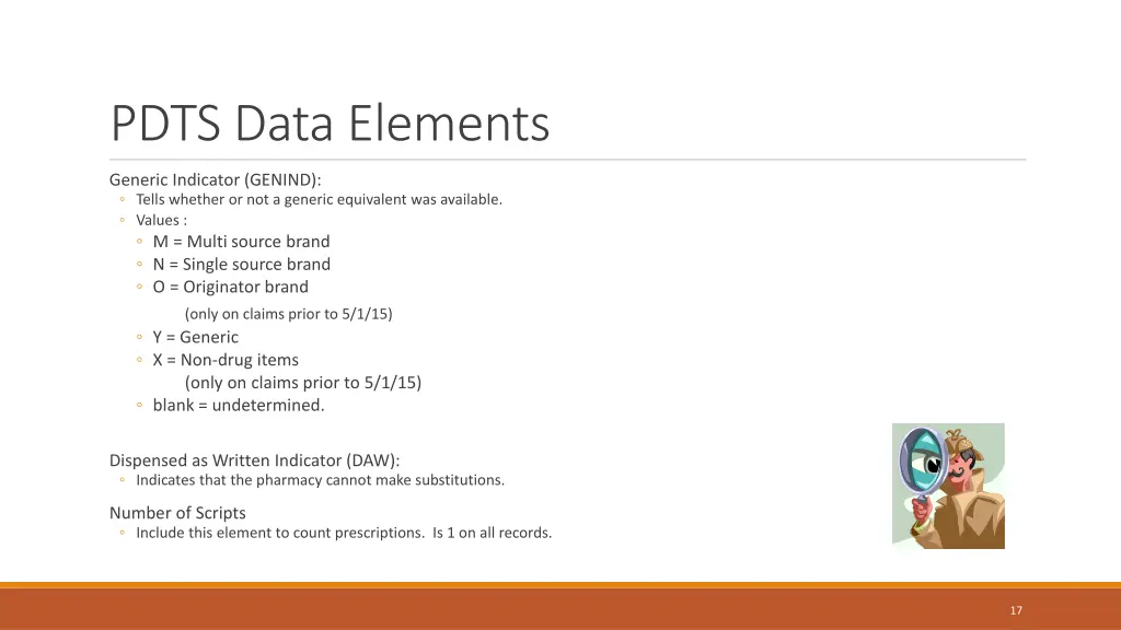 pdts data elements 3