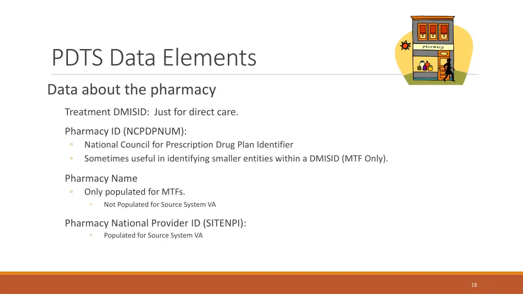 pdts data elements 4