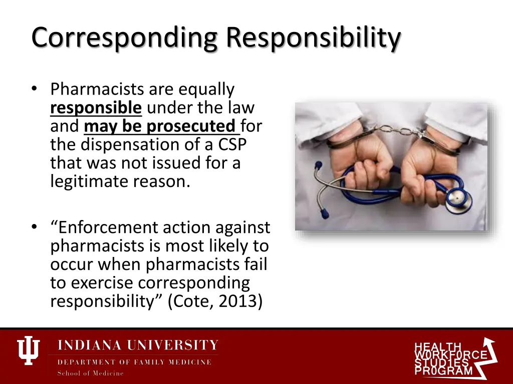 corresponding responsibility