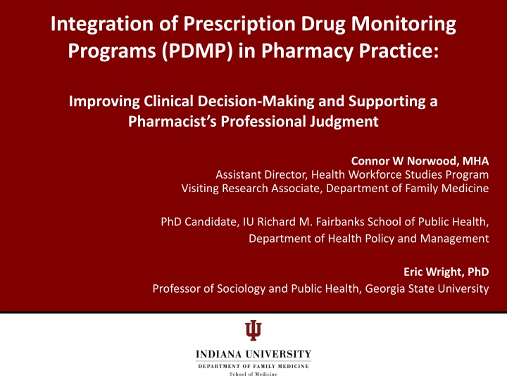 integration of prescription drug monitoring