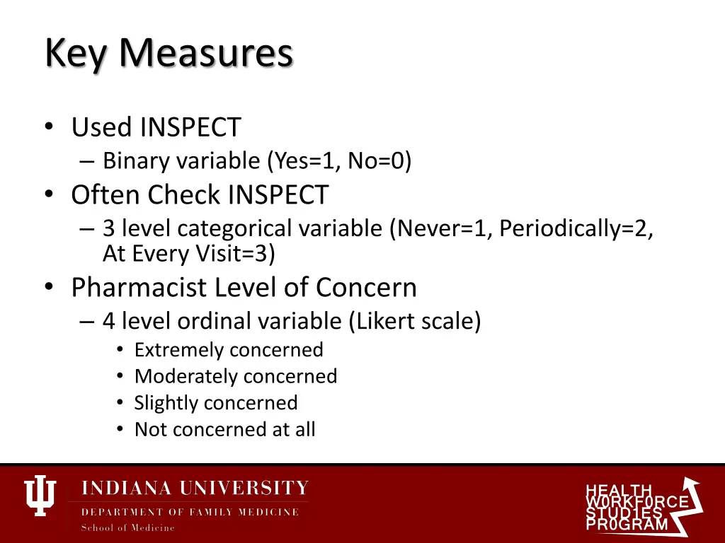 key measures