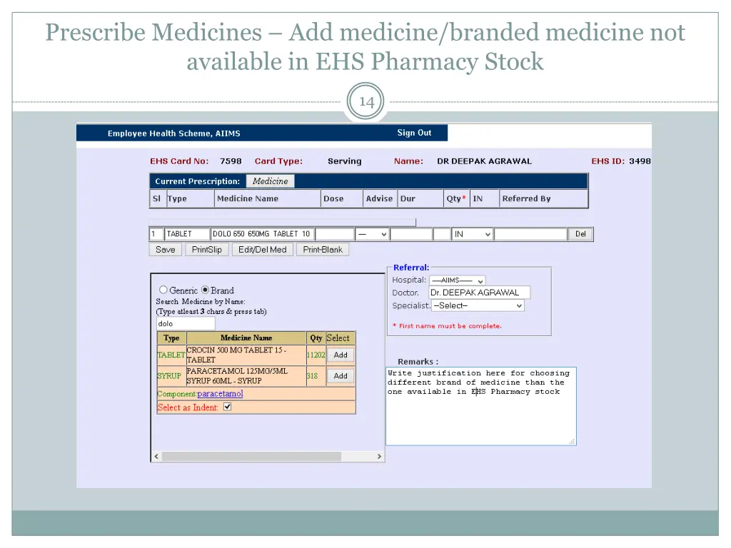 prescribe medicines add medicine branded medicine 3