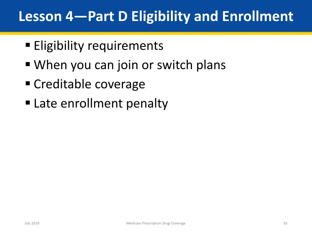 lesson 4 part d eligibility and enrollment