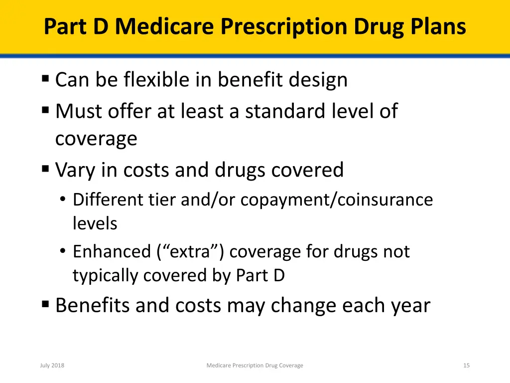 part d medicare prescription drug plans