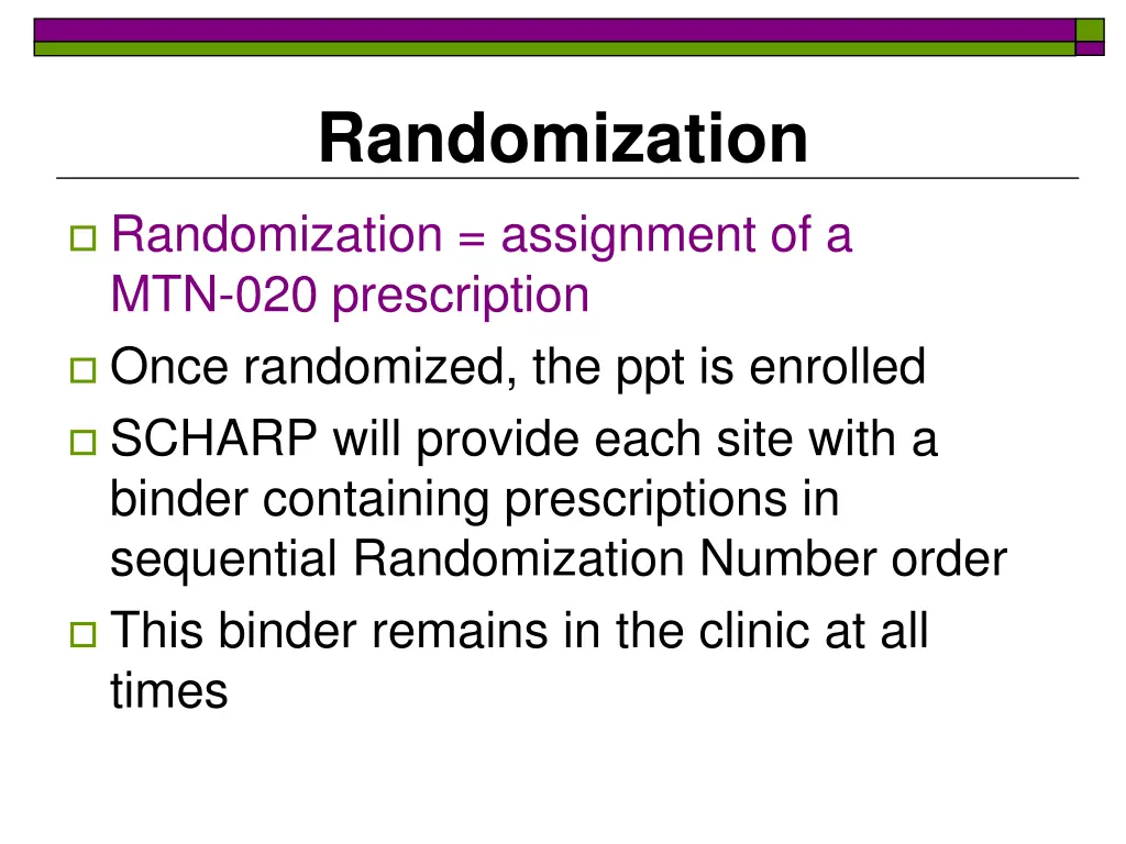 randomization