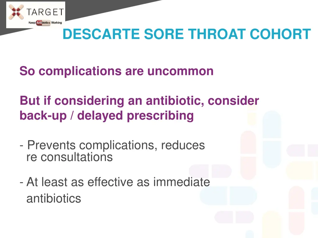 descarte sore throat cohort