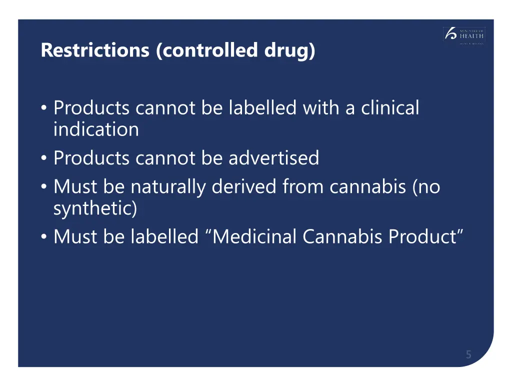 restrictions controlled drug