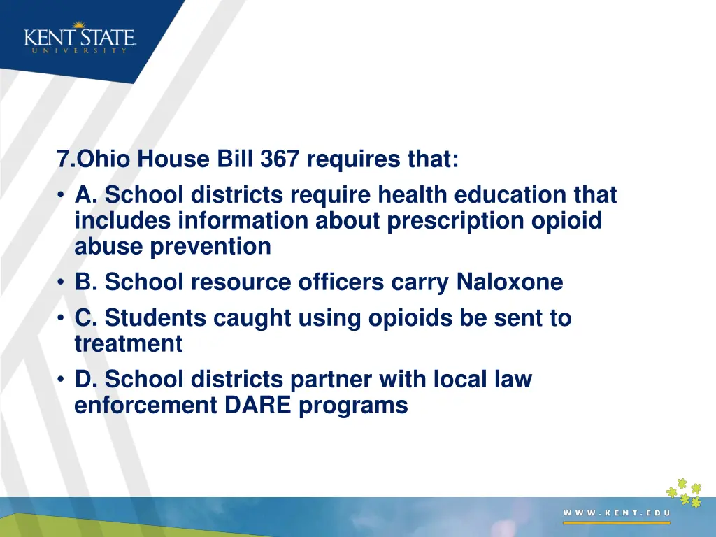 7 ohio house bill 367 requires that a school