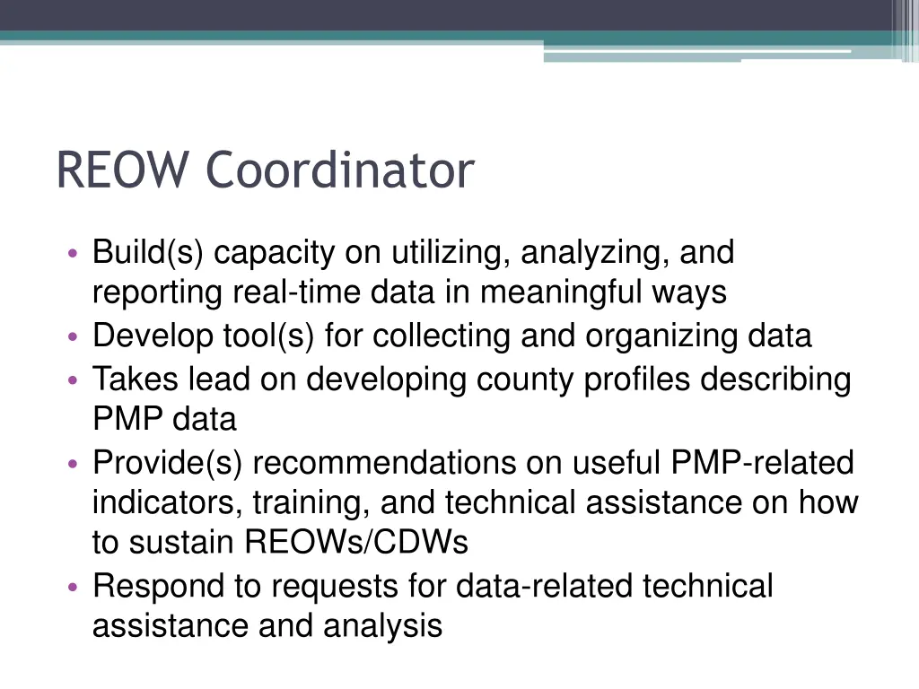 reow coordinator