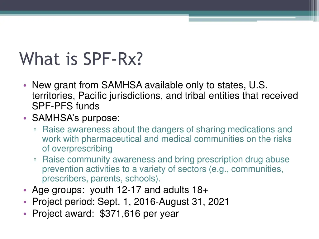 what is spf rx