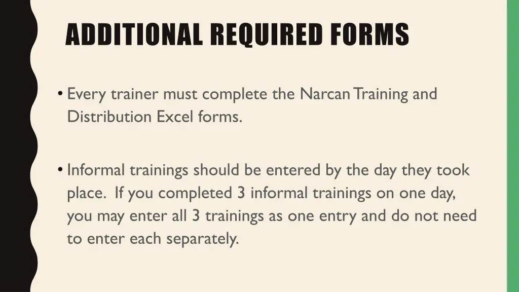 additional required forms