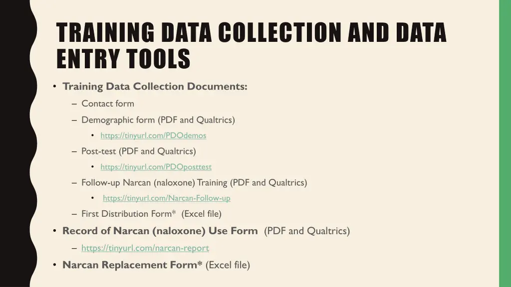 training data collection and data entry tools