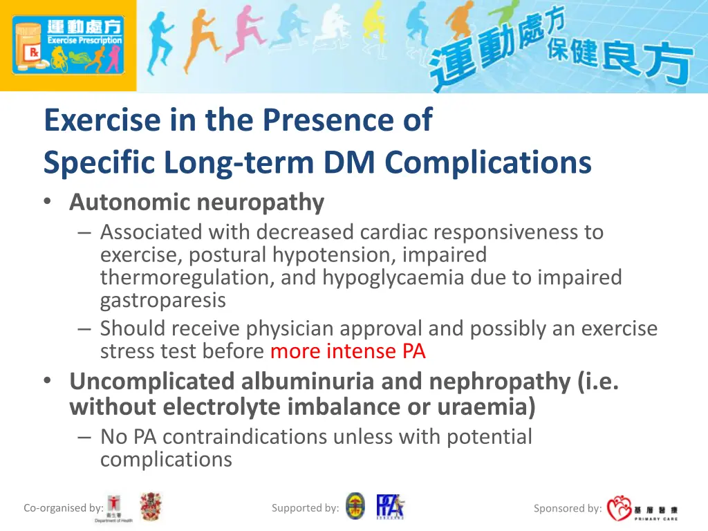 exercise in the presence of specific long term 1