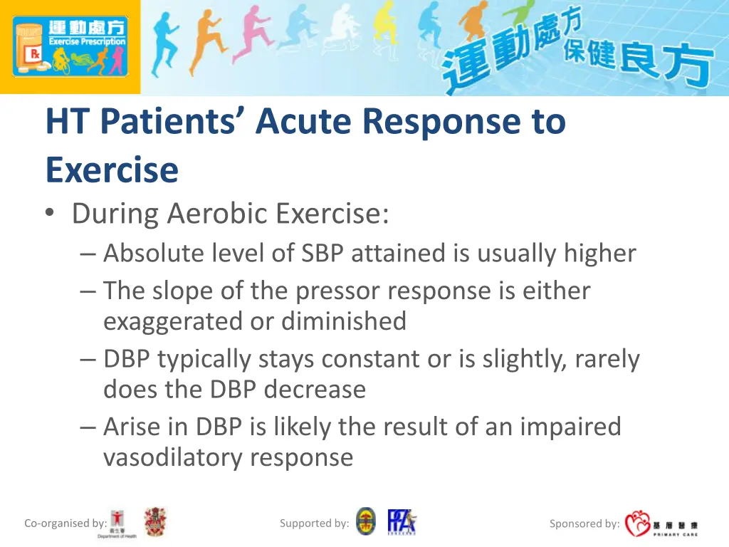 ht patients acute response to exercise during