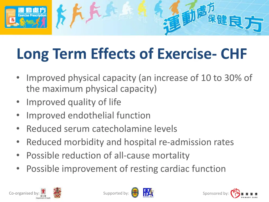 long term effects of exercise chf