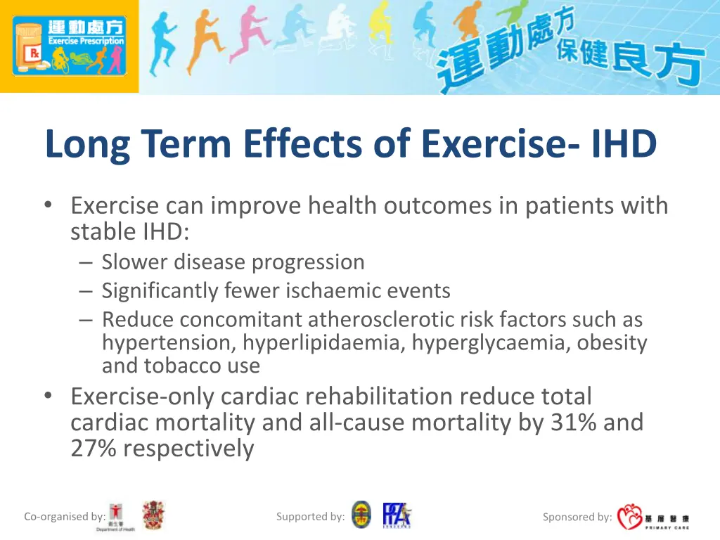 long term effects of exercise ihd