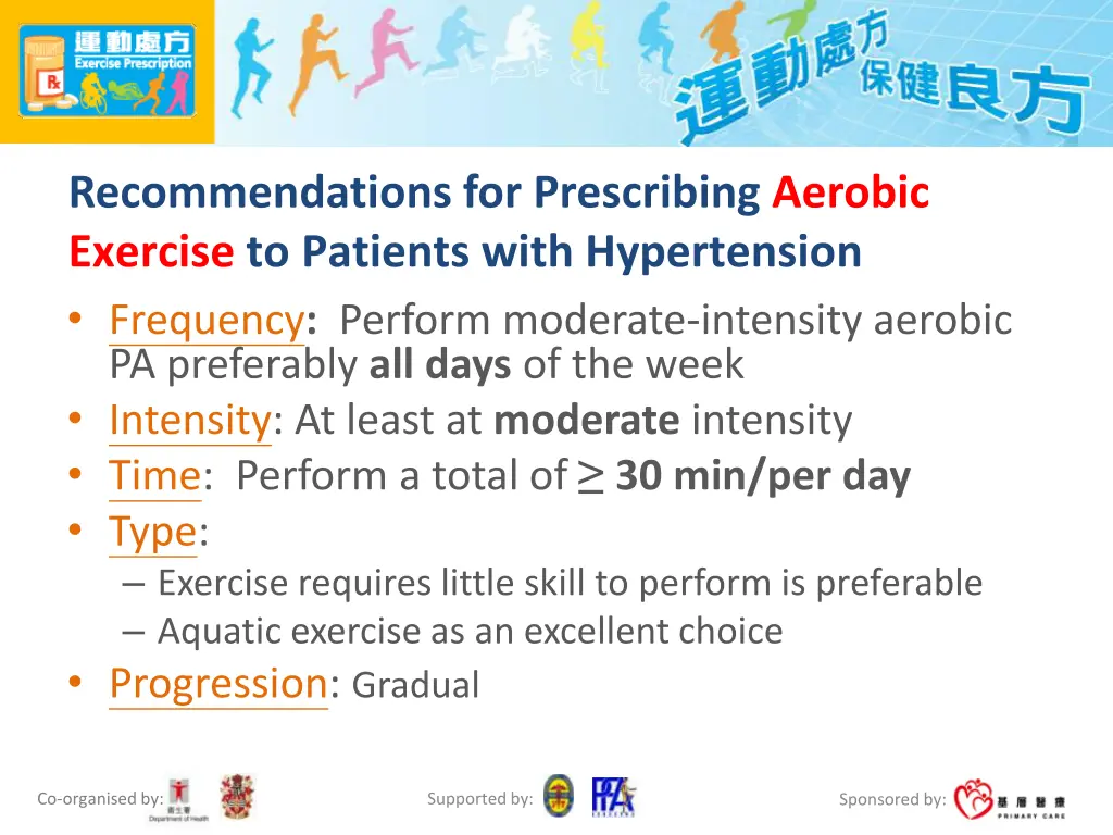 recommendations for prescribing aerobic exercise 1