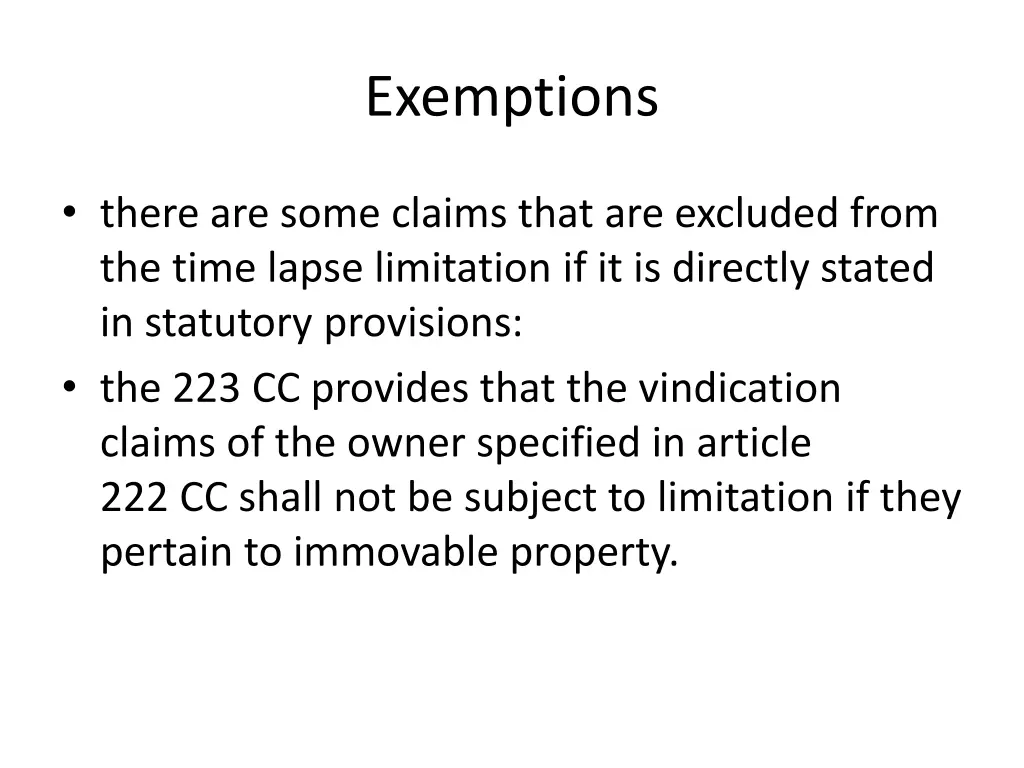 exemptions