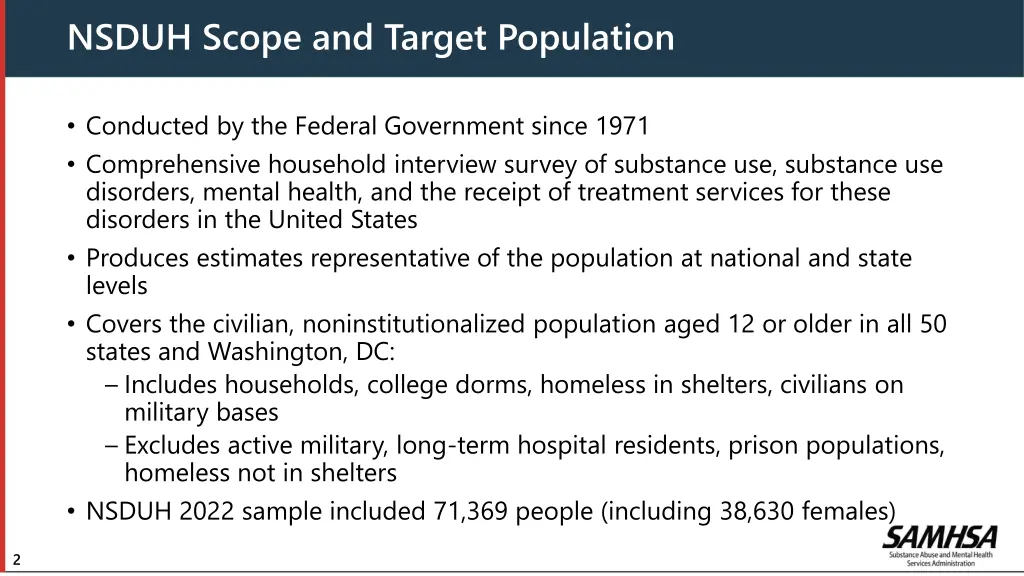 nsduh scope and target population