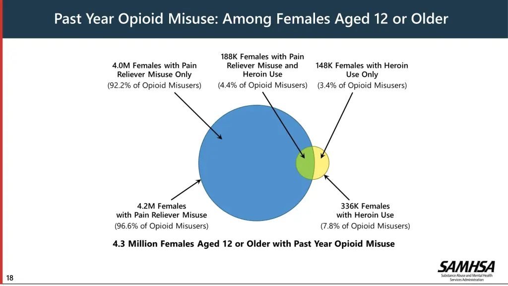 past year opioid misuse among females aged