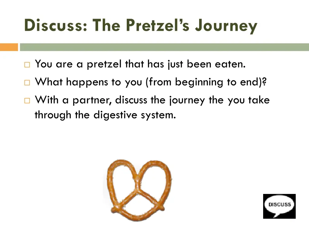 discuss the pretzel s journey