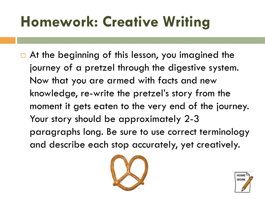 homework creative writing