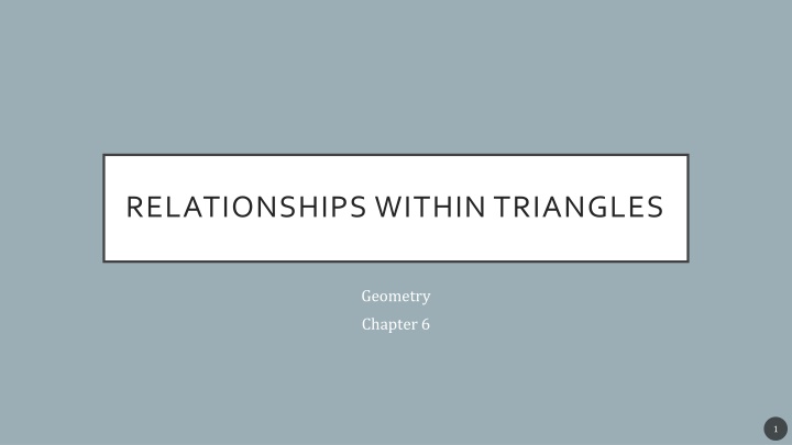 relationships within triangles