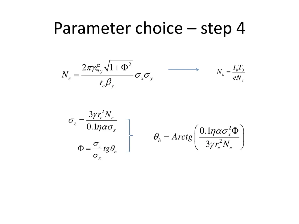 parameter choice step 4