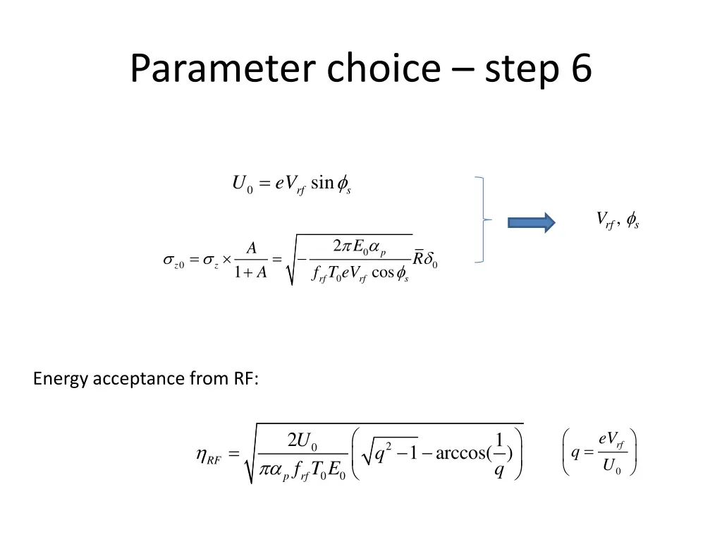 parameter choice step 6