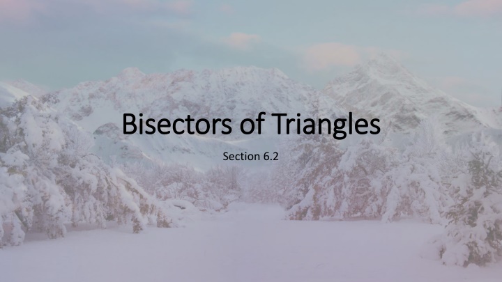 bisectors of triangles bisectors of triangles