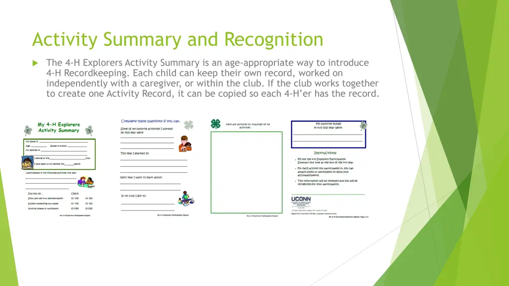 activity summary and recognition