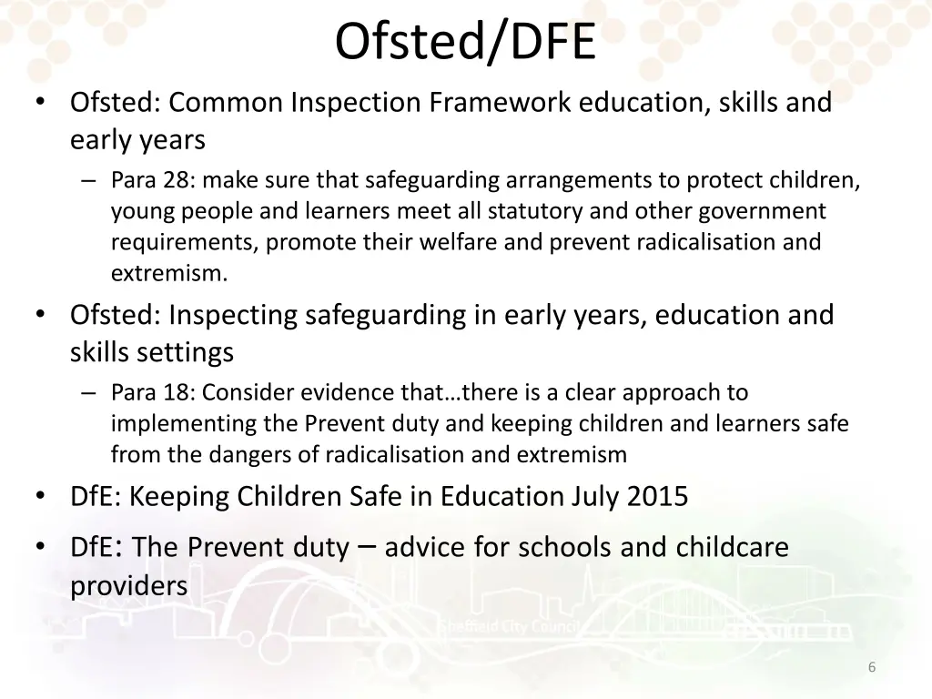 ofsted dfe