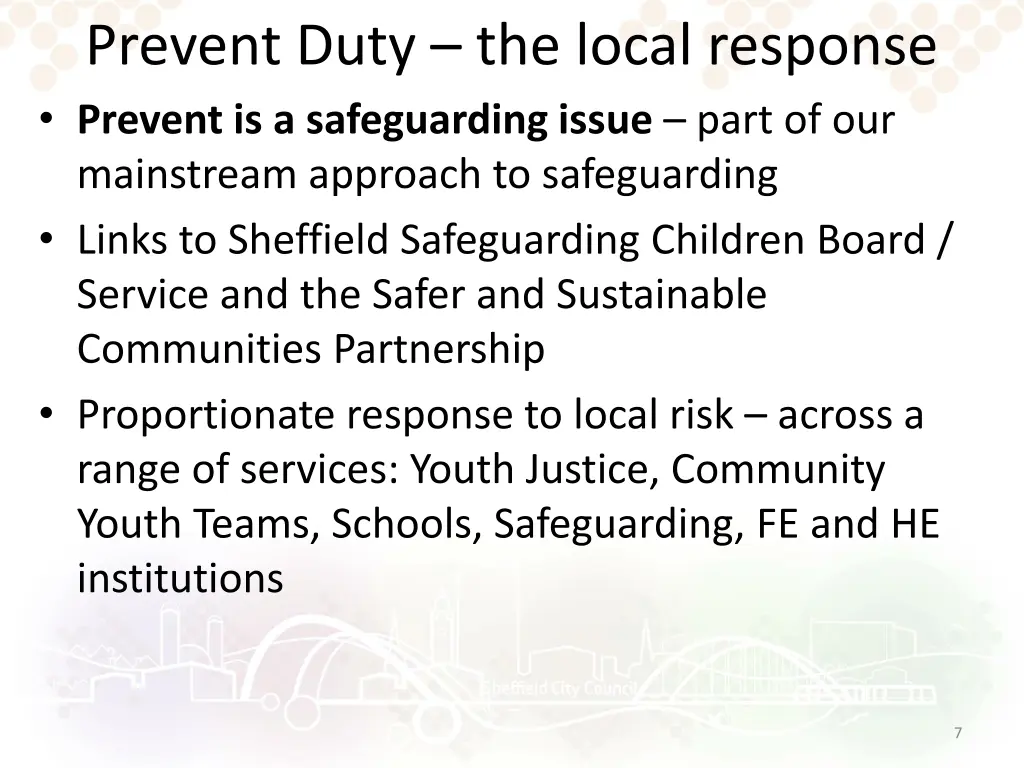 prevent duty the local response prevent