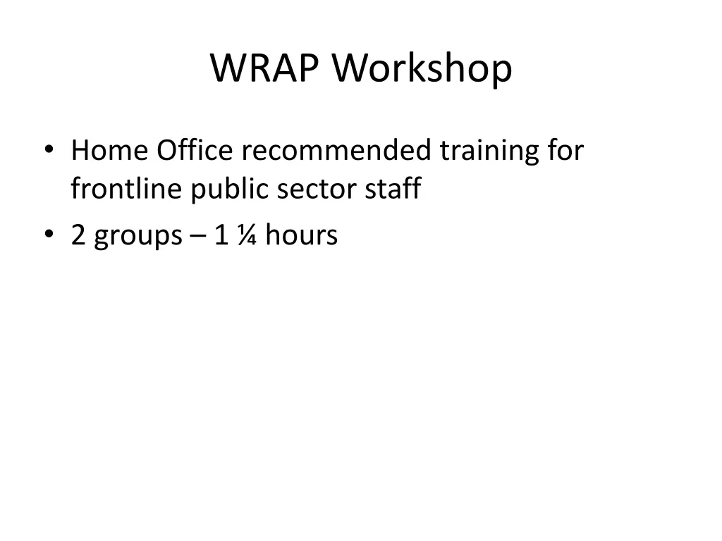 wrap workshop