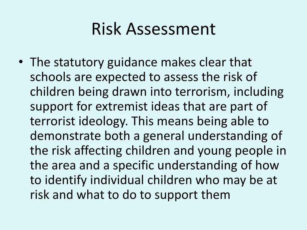 risk assessment