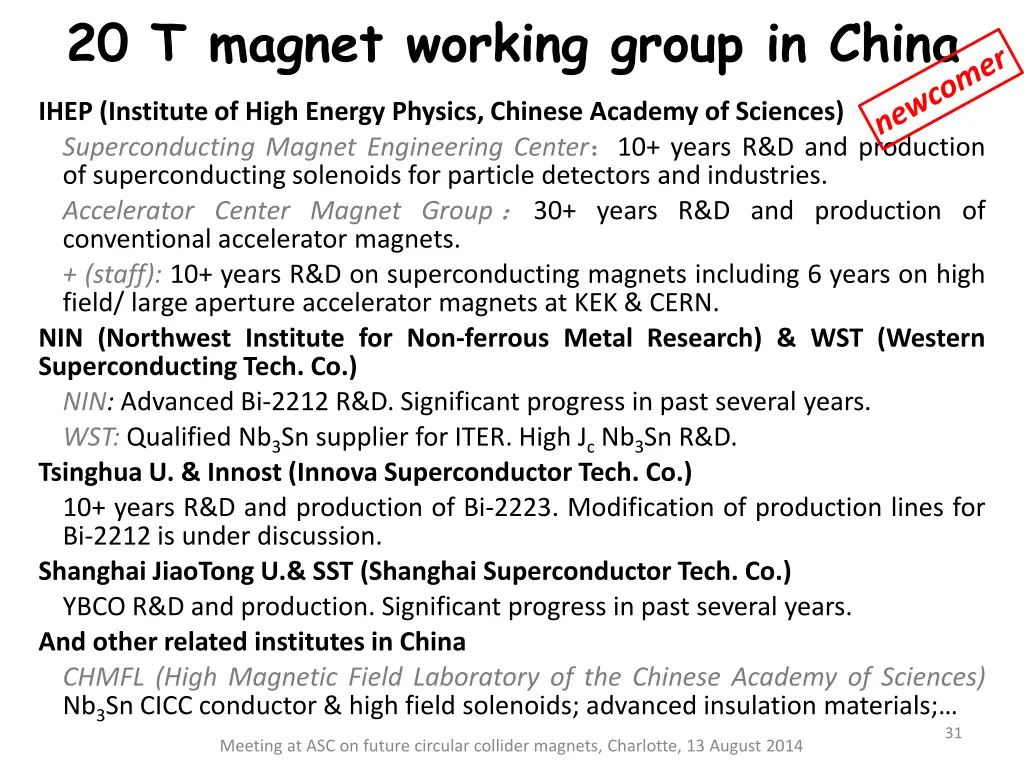 20 t magnet working group in china