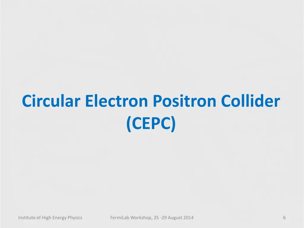 circular electron positron collider cepc