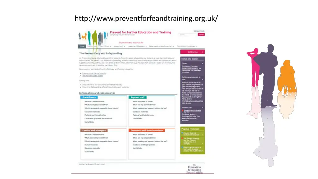 http www preventforfeandtraining org uk