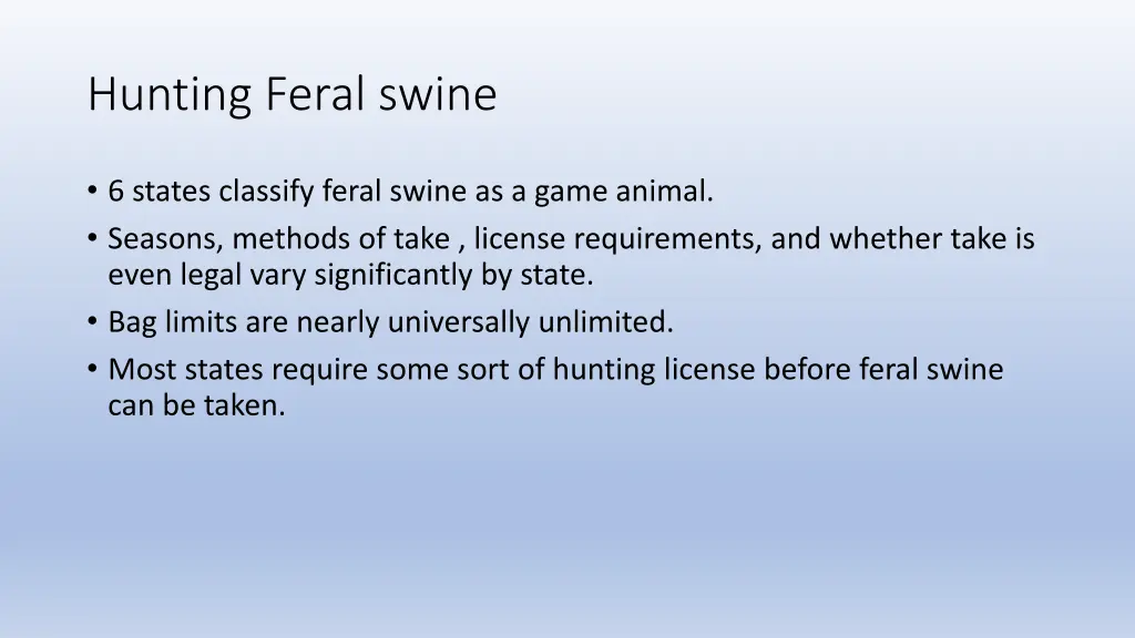 hunting feral swine