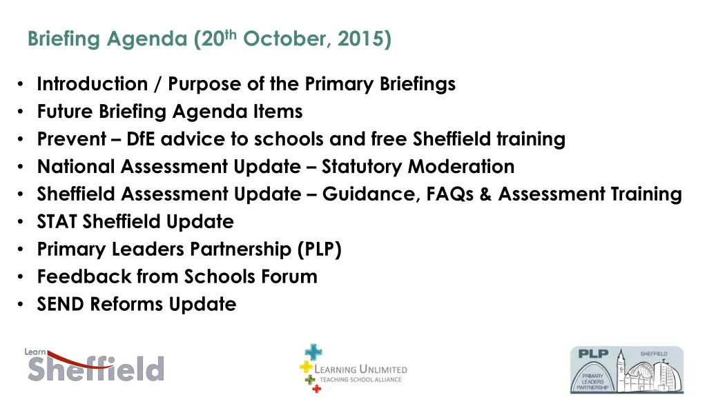 briefing agenda 20 th october 2015 1