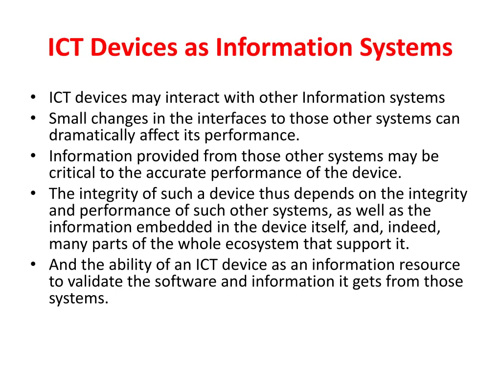 ict devices as information systems