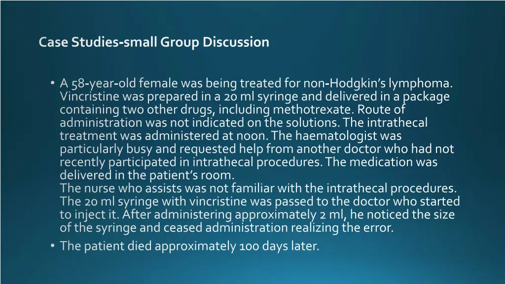 case studies small group discussion