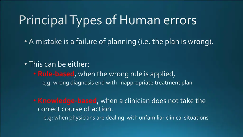 principal types of human errors 1