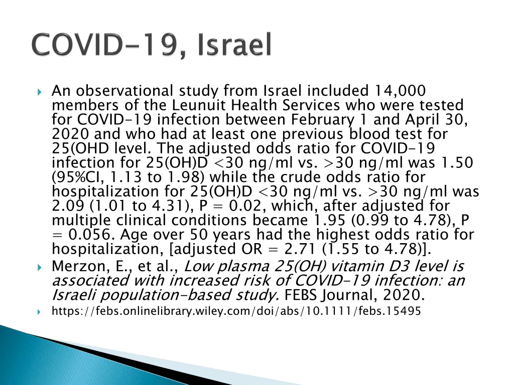 an observational study from israel included